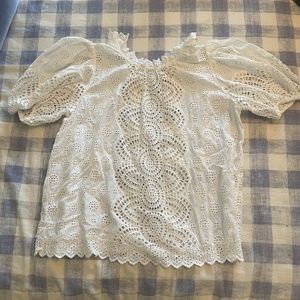 Ulla Johnson White Eyelet Blouse